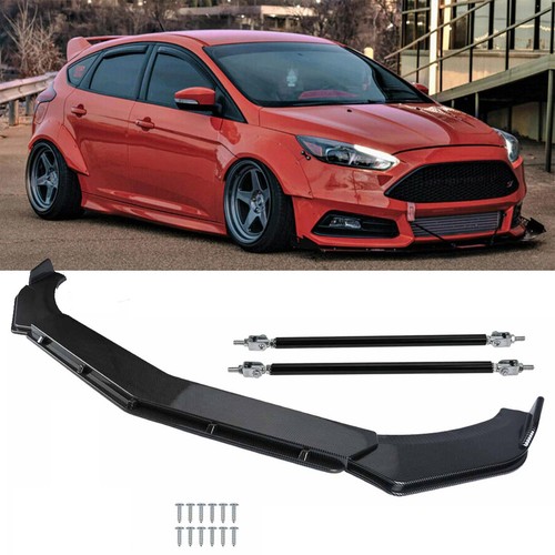 Carbon fiber front bumper lip - carbon,