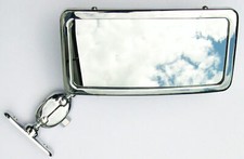 Vintage Car Desmo Style "A" Post Vintage / Oblong Convex Rectangular Mirror