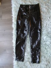 Black PVC Jeans Size 8