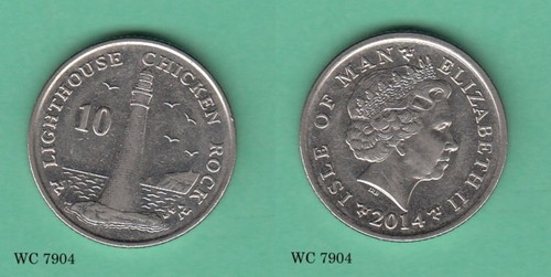 Isle man 10p ten pence - of, 2014