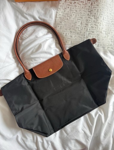 Longchamp black and brown tote - longchamp,