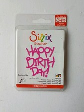 Sizzix Sizzlits Die Phrase Happy Birthday! #2  654701 Sentiment Die Very Rare