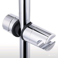 Universal Adjustable Shower Head Holder Rail Bracket Chrome ABS UK Stock