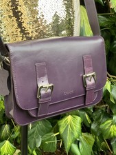 WOMENS ORIANO MEDIUM CROSSBODY PURPLE LEATHER SATCHEL HANDBAG BNWOT