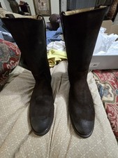 Frye Dark Brown Leather Suede