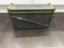 Used US Army - Military PA120 Metal Ammo  Ammunition Box  40mm Seals 2 Handles.