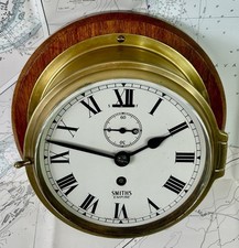 Vintage Ships Clock, Smiths Empire, Bulkhead, Maritime, Yacht, Boat
