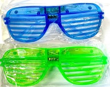 LED Shutter Glasses Shade Night Party Flashing Rave UV LMFAO Light Up UK 5/2/1x