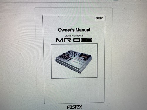 Fostex 8hd2 manual - fostex,