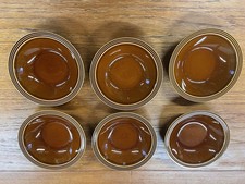 Set Of Six Vintage Brown
