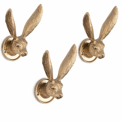 3pc metal gold hare - 3pc,