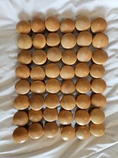Wooden door knobs (x48) for kitchen cabinets, drawers, etc. 48mm. 