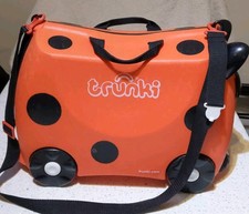 TRUNKI  Ride On Kids Suitcase Red Harley The Ladybug Ladybird STRAP + KEY
