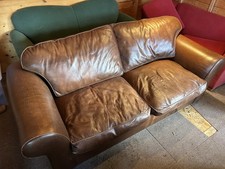 Brown Leather Sofabed