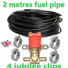 Petrol diesel fuel solenoid shut off lock off valve 12V autogas + 2 METRES PIPE 