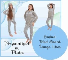 Girls Velour Tracksuit Crushed