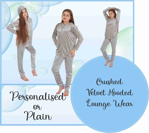 Girls velour tracksuit crushed - velour,
