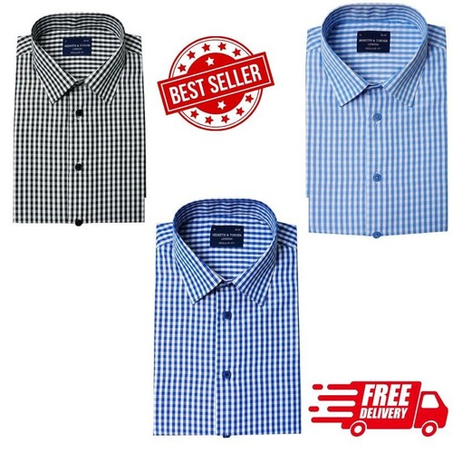 Mens check short sleeve - check,