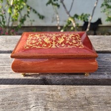 Attardi Sorrento Inlaid Wooden Musical Trinket Box Italian Torna A Surriento