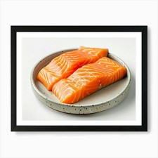 Salmon On A Plate 14 Art Print
