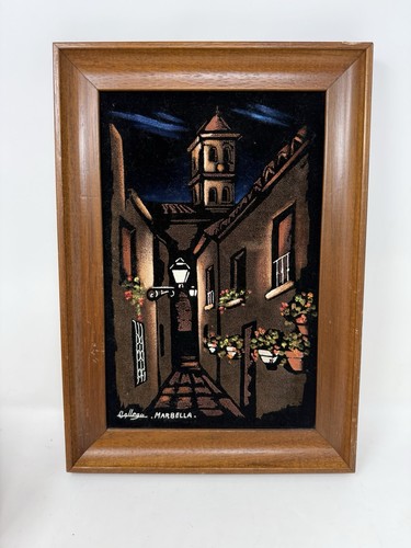 Vintage oil painting velvet - vintage,