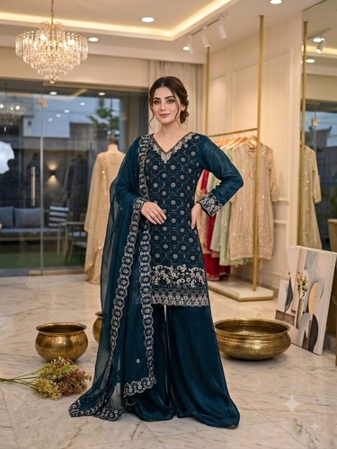 Punjabi sharara plazzo kurti - punjabi,