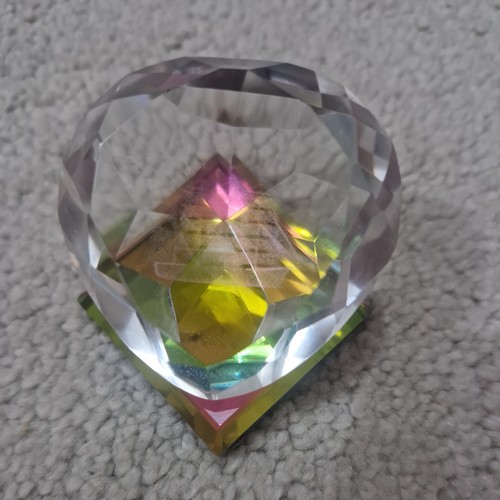 Engraved laser crystal ship - laser,