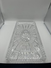 Vintage Riedel Crystal Retro Starburst Rectangle Serving Tray