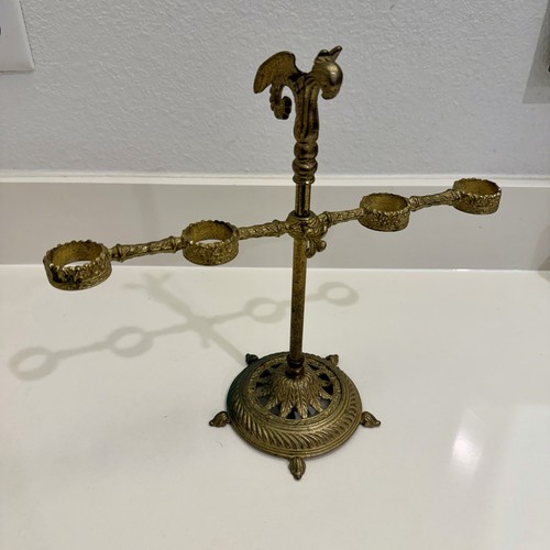 Vintage brass griffin display - brass,