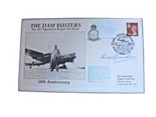 DAM BUSTER FLT LT TONY BURCHER SIGNED THE 50th ANNIVERSARY DAMBUSTERS RAID COVER