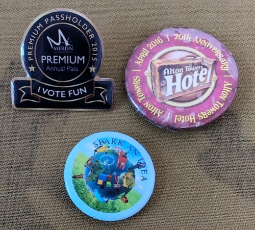 Alton towers pin badges - 3,