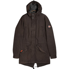 Superdry Parka Mens Medium Khaki Rookie Edition Military Issue Hooded Jacket