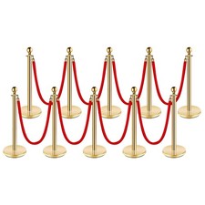 Gold Velvet Rope Stanchion 37"
