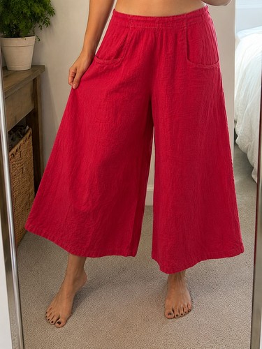 Oska red 100 linen - 100%, wide