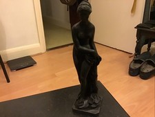 Nude Woman Figurine In Black 10 Inches Tall ￼
