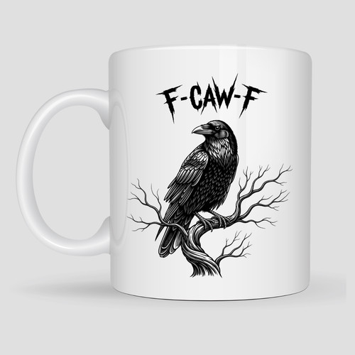 Raven coffee mug - raven,