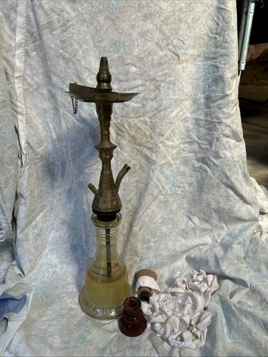 Vintage brass hookah shisha - brass,