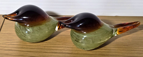 Art glass bird - glass,