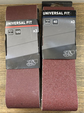 Belt Sander Sanding Belts 76mm X 533mm Grit 120 & 40 - 2 X Packs Of 3