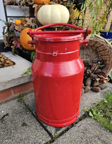 Red milk churn - milk, litres