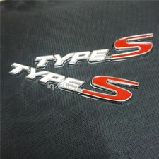 2x White Chrome Red Silver TYPE-S Metal Decal Badge Sticker Emblem Motors 3D Car