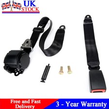 Universal 3 Point Inertia Seat Belt Kit Car Truck Bus Adjustable Safety Belts UK