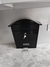Burg Wachter CLASSIC Lockable Outside Post Mail Letter Box Wall Mounted BLACK