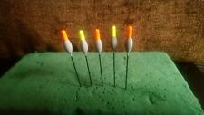 5 hand made pole floats ...2.5/3mm dibber/margin/mugger .. various sizes colours