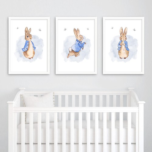 Peter rabbit nursery prints - peter,