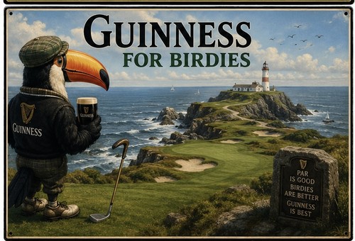 Guinness for birdies 12x8in - for,