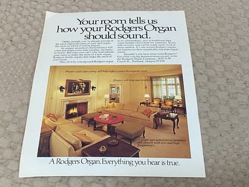 Keyboard organ advert - organ, 11x8"