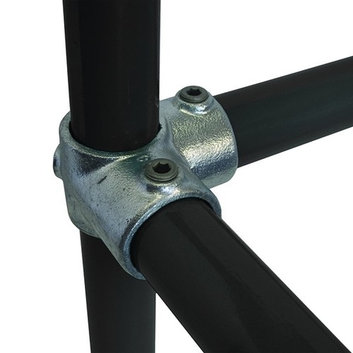 Corner through tube key clamp - through,
