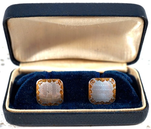 Antique cufflinks platinum - cufflinks, &