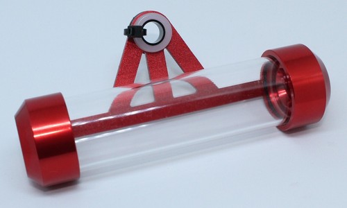 Red tax disc - red, holder